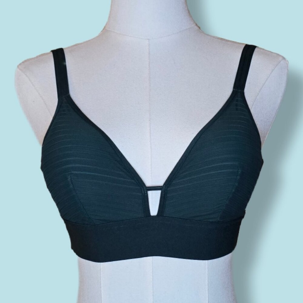 Lively Stripe Mesh Bralette  Adjustable Straps & Removable Pads